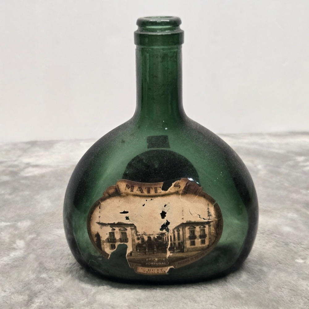 Vintage Mateus Rose Wine‎ Bottle Green Glass Portugal South Carolina Tax Stamp
